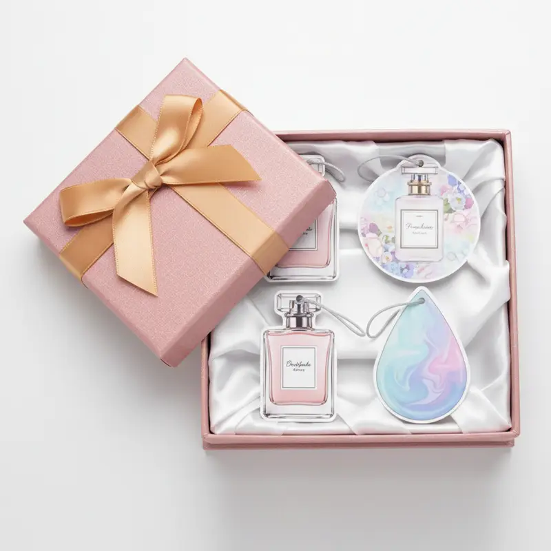 Perfume-themed paper air freshener gift box set