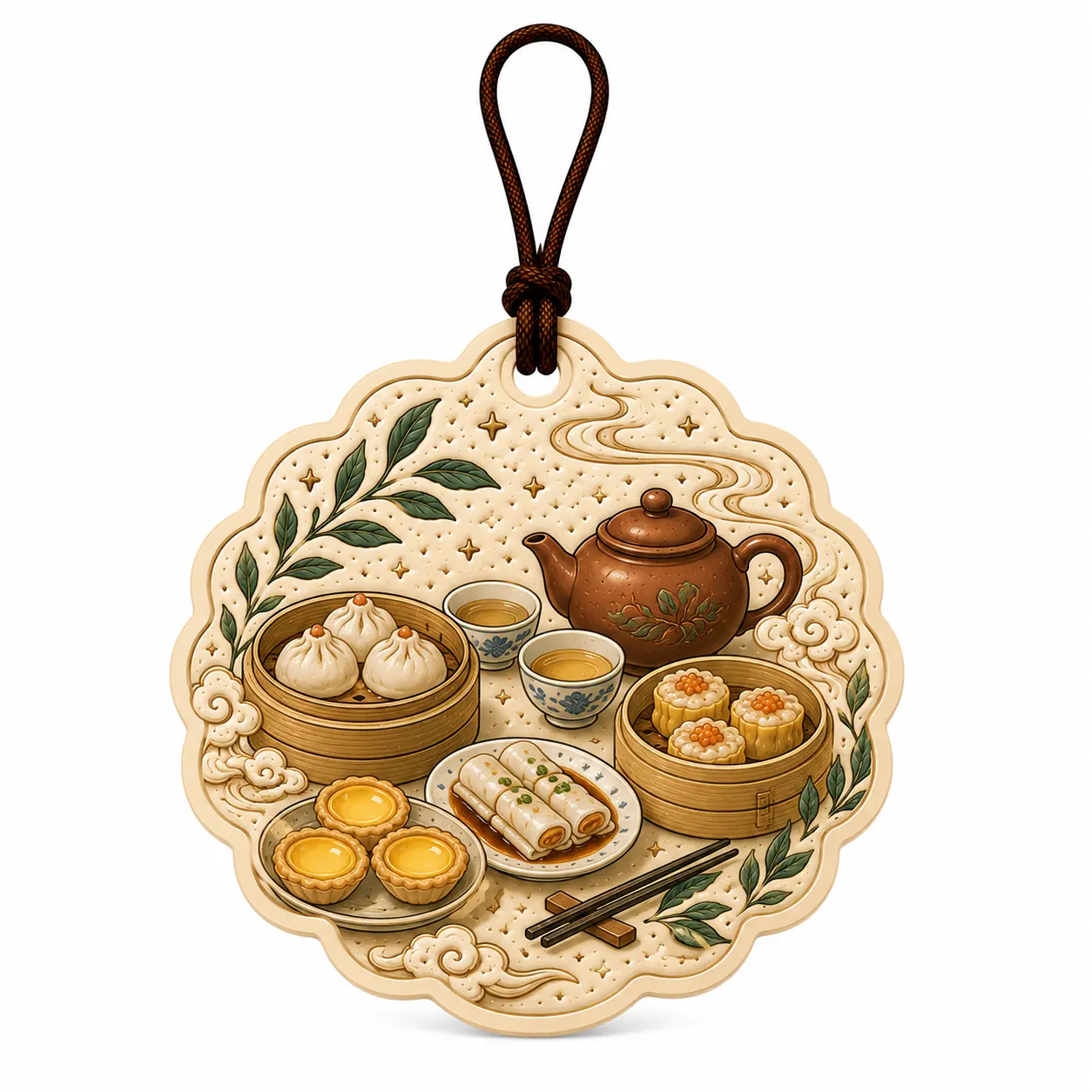 Orientalischer Tee Dim Sum hängender Lufterfrischer